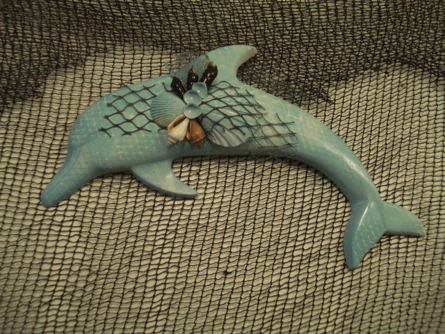 Dolphin Wall Plaque Dark Teal