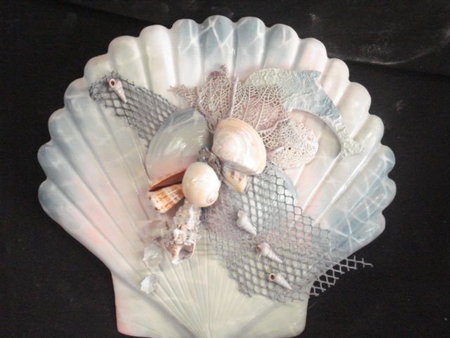 Seashell Wall Plaque Pastel multicolor