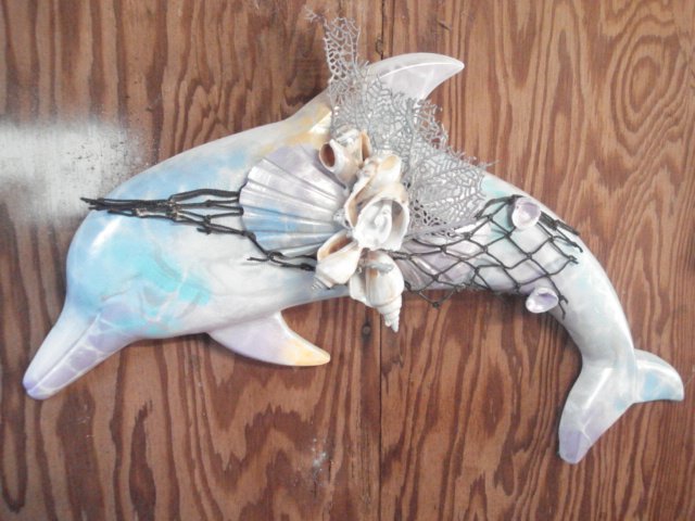 Dolphin Plaque Teal/Purple Multi Color