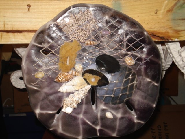 Black Sand Dollar Wall Plaque