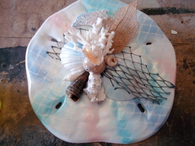 Sand Dollar Wall Plaque Multi color pastel
