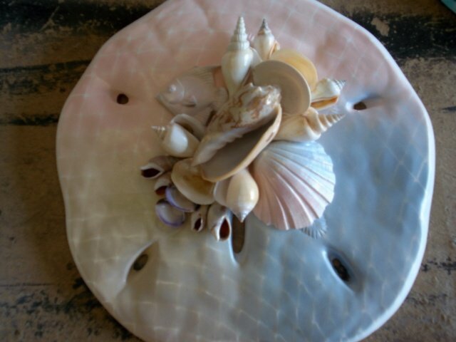 Sand Dollar Wall Plaque Multi Color green/blue