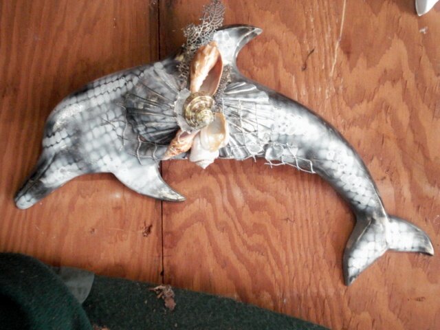 Dolphin Wall Hanging Blcak and White