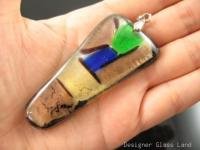 DG008 HUGE DICHROIC GLASS PENDANT 60MM 2.5"