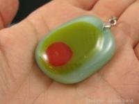 DG011 DICHROIC GLASS GRID PENDANT 36MM 1.5"