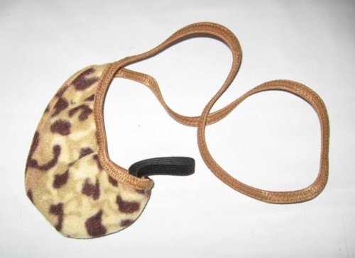 Mens Backless Thong Sock Get Cozy FLEECE Leopard 1SOK10