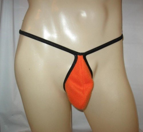 Mens TEAR Drop Thong Sock Get Cozy FLEECE Orange 1TR2