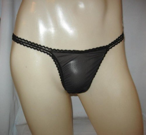 MEN Bikini Body Hug SEAMLESS Sheer Jet Black 3BOD8
