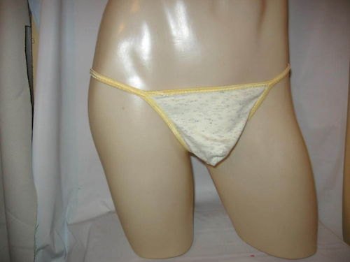 Mens Thong Full Cut COTTON Baby Rib Yel Heather 3CTB1
