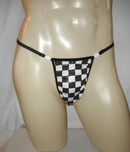 Men's Thong QUICK Strip Winner CHECKER Flag 3QS3