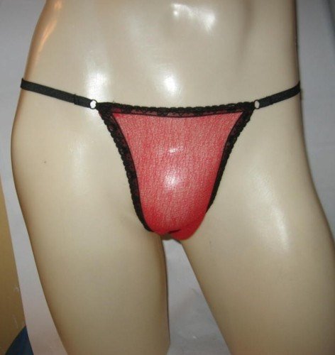 MENS BODY Hug Underwear Seamless Exotic Sheer Red 4BOD4