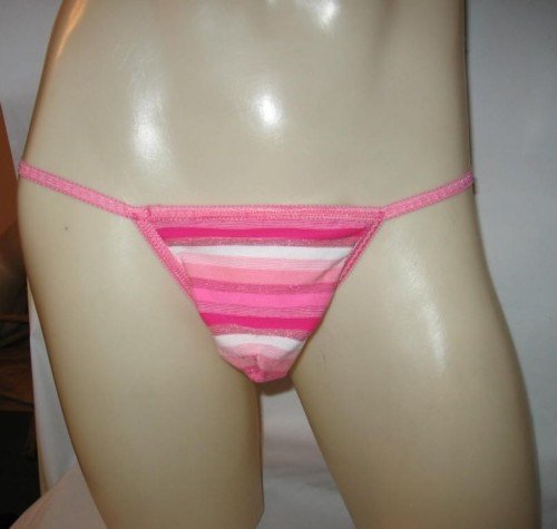 Men Contoured Brazilian Bikini CANDY STRIPE Cotton 4BZ6