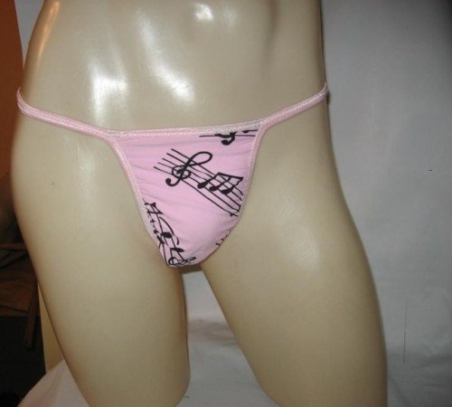 Men's Thong Underwear Diamond Bk Spandex MUSIC MAN 4DB2