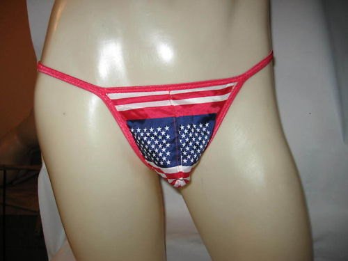Mens G String Thong Flag Nylon American USA Print 4CDB2