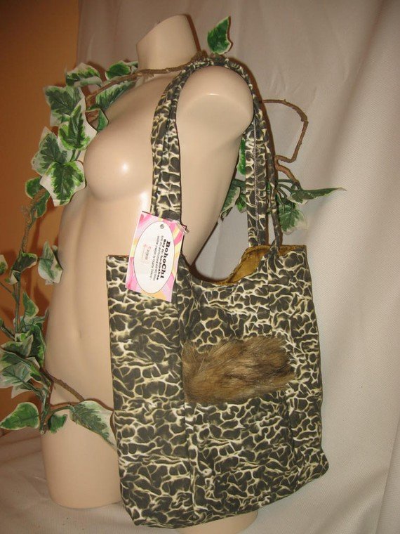 Tote Bag Boho Purse LOTS OF POCKETS Roomy Hobo WILD ANIMAL