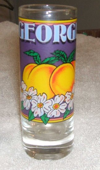 Shot Glass Georgia Peaches Commemorative Olympics 1996 .... FREE SHIPPING!