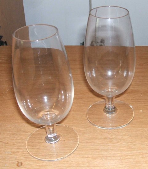 Clear Brandy Glasses 2 Pk Toddy Cocktail Wine Set... Clean!! SHIPS FREE!