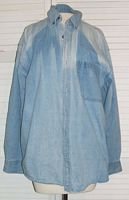 Distressed Denim Shirt Authentic Faded Glory Size L Large