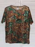 Velour Jungle Print T Shirt Tropical My Pieces Size L Large...
