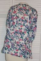 Floral Ribknit Sweater Long Sleeves Size M Medium & FREE SHIPPING!!