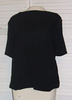 Black Blouse Rayon Crinkle Size L Large California Krush...