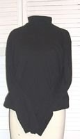 Black Ribknit Turtlneck Shirt Top Size L Large 12 / 14 Bobbie Brooks...