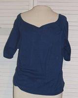 Blue Cotton Cropped Tank T Shirt Size XL Extra Large Xhilaration...