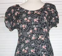 Long Black FLoral Summer Dress Empire Size 13 / 14 All That Jazz...