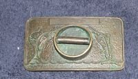 Vintage Brass Fish Belt Buckle Rod Holder