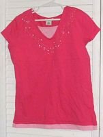 Pink Cotton T Shirt by Cherokee Size 10 / 12