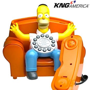 Homer Simpson Animated Collectible Phone by King America