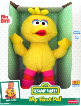 Stuffed Plush Sesame Street BIG BIRD by Fisher Price