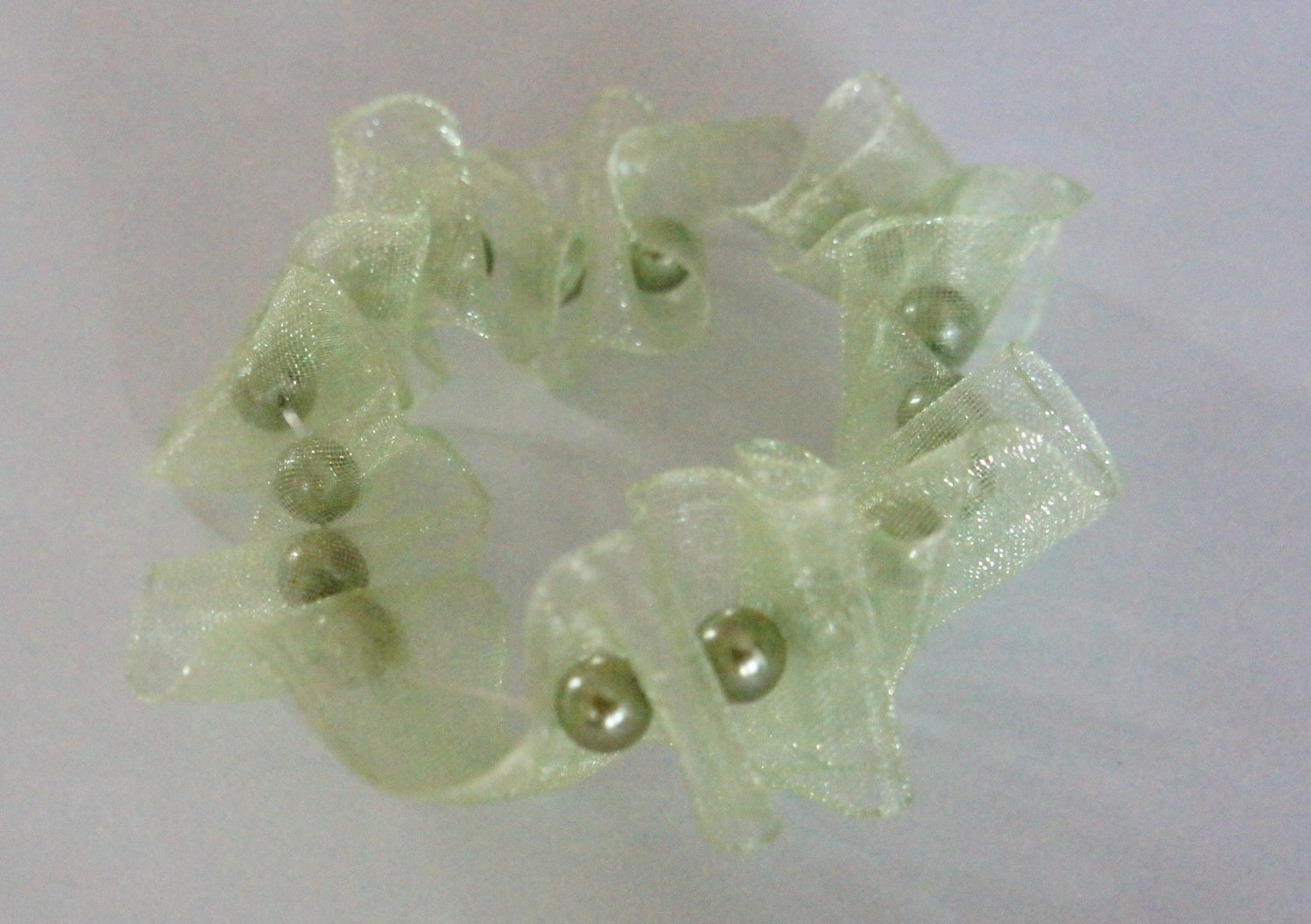 Green scrunchie bracelet