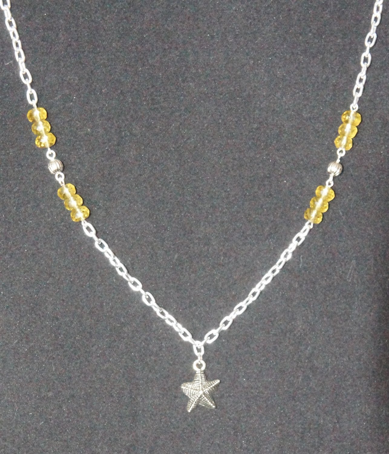 Simplicity Necklace- Starfish with Yellow and Silver