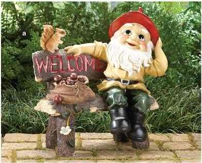 Garden Gnome Greeting Sign