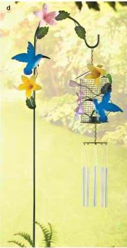 Hummingbird Lantern Chime Stake