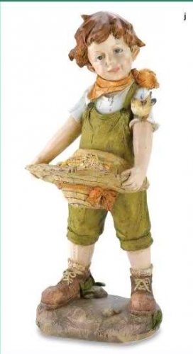 Country Boy Birdfeeder Statue