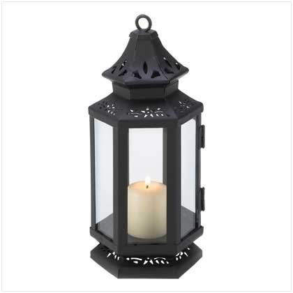 Black Stagecoach Candle Lantern