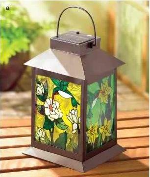 Solar Powered Floral Lantern