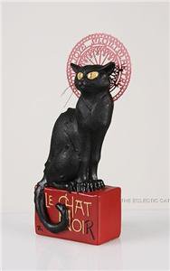 black cat statue for garden