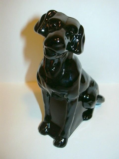 black lab dog figurine