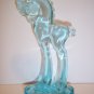 blue glass horse figurine