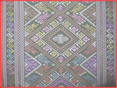 praewa-kalasin-Thaisilk : Special varied-mixed color & pattern : Green
