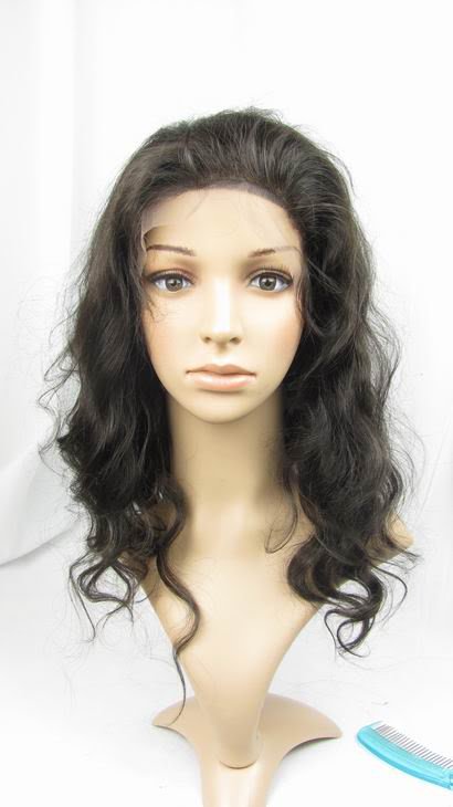 front lace wig remy indian human hair 16" 2# body wave