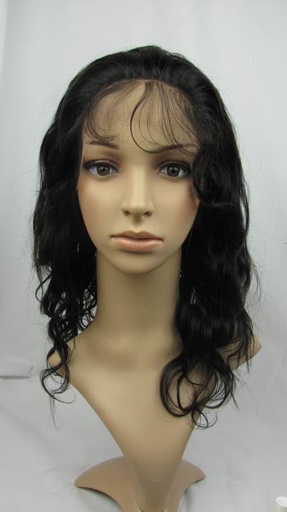 full lace wig remy human hair 12inch 1b# body wave