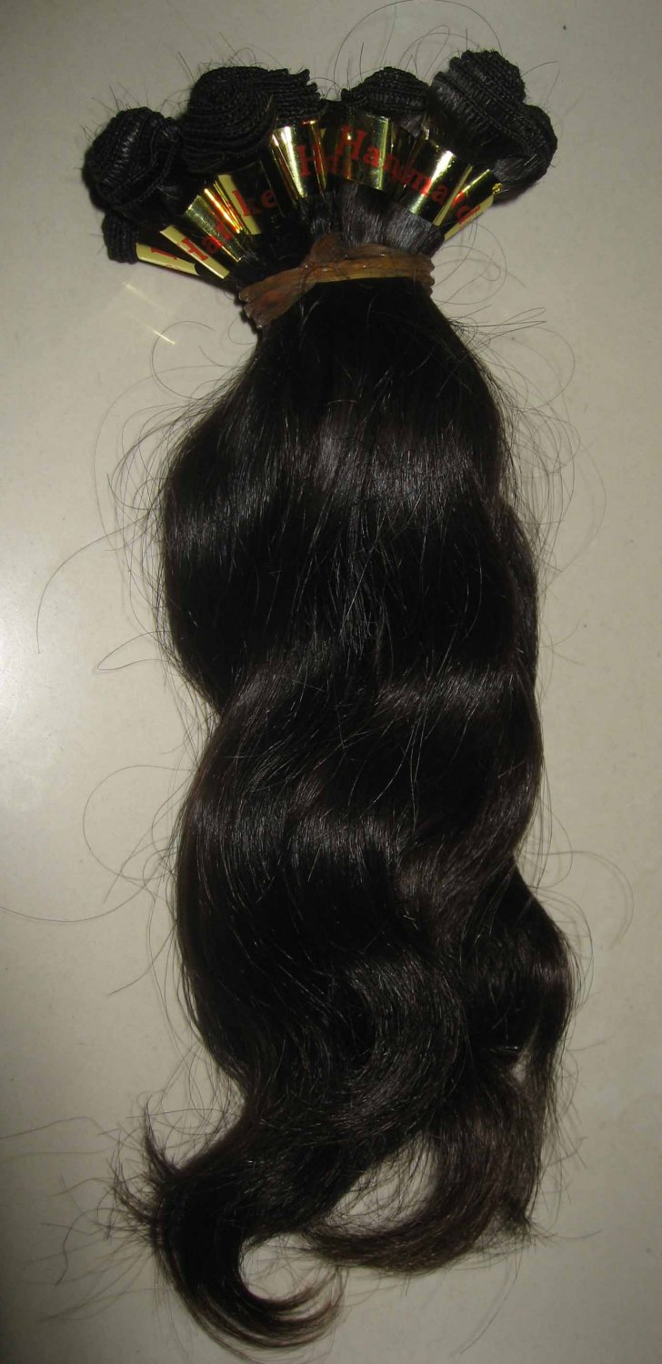 16in European hair hand tied micro thin weft body wave