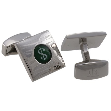 Tateossian US Flag Green Dollar Sign Cufflinks CUF0070