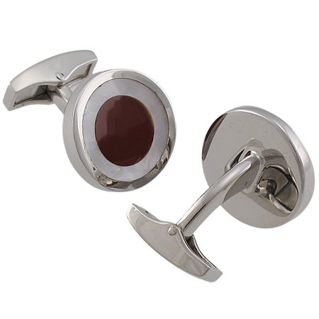 Tateossian Silver Mother of Pearl Cufflinks BTS0585