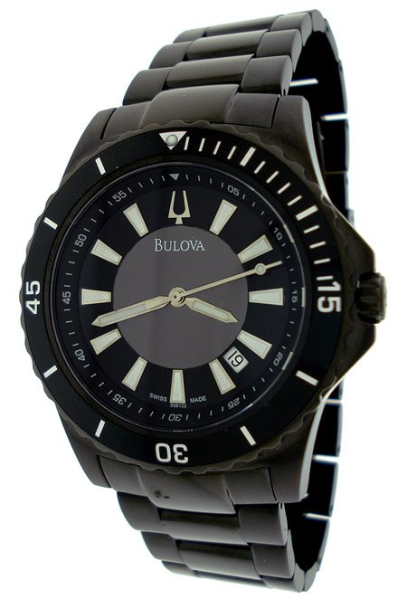 Bulova New Black IP Quartz Men's Watch 65B133