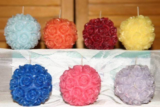 Rose ball candles 3 set. STUNNING! Intricate detail.